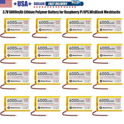 Batería de polímero de litio de 3,7 V 6000 mAh para placa Raspberry Pi, WisBlock Meshtastic Foto 1 de 4