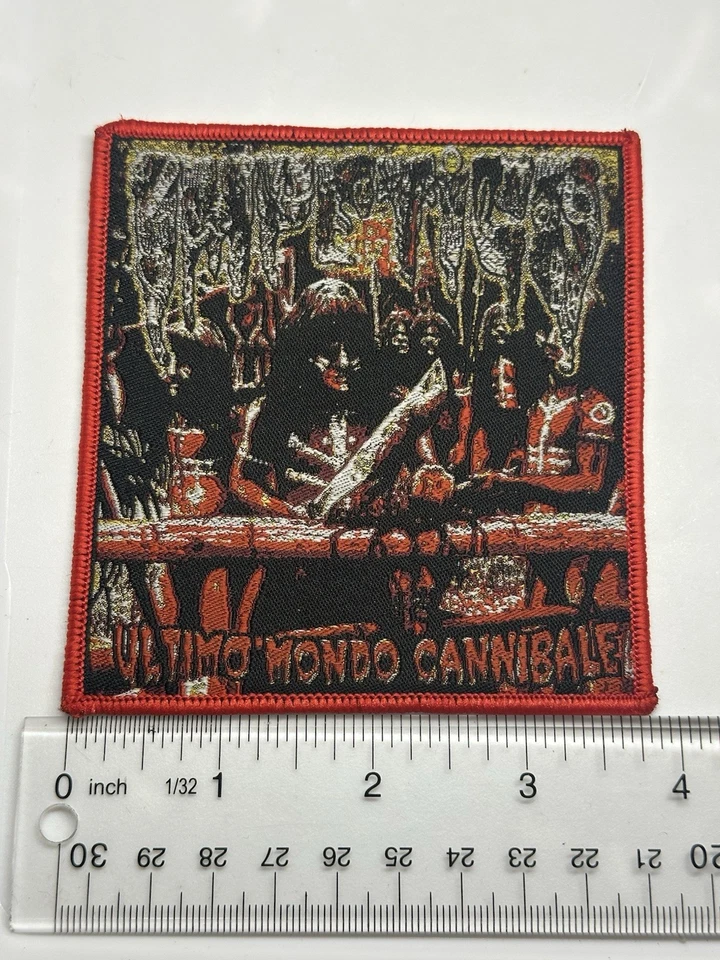 IMPETIGO Ultimo Mondo Cannibale Red Border Woven Patch  - Image 1 of 1