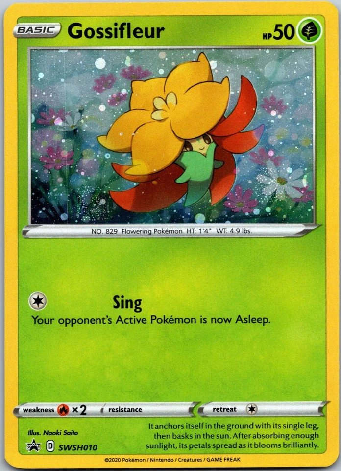 Pokemon TCG Gossifleur SWSH010 SWSH: Sword & Shield Promo Cards Holo NM - Image 1 of 2