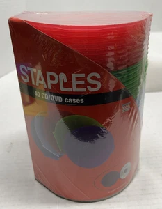 Staples 40 CD/DVD Cases New Sealed - Picture 1 of 5