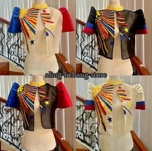 Modern Filipinia Bolero w/ Sinag Design Embroidery - Picture 1 of 20