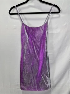 Mini Vestido Bec & Bridge Púrpura Magenta Magic Talla 4 con Tirador de Tela - Imagen 1 de 7