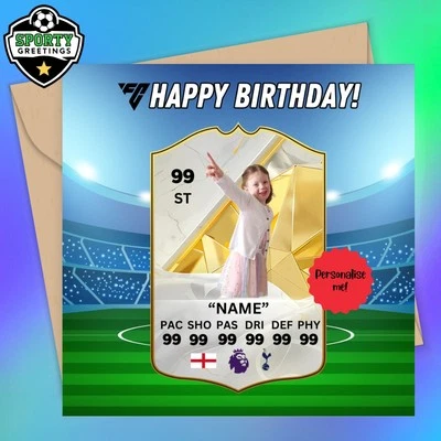 SPORTYGREETINGS FC25 Birthday Card Personalised - Ultimate Team Birthday Card, Fifa 25 Birthday