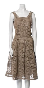 Christian Dior Lamb Leather Midi Length Dentelle Dress. SIZE US 8 / FR 40 - Picture 1 of 12