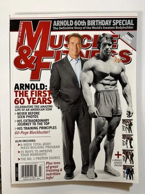 Muscle & Fitness Magazine July 2007 Arnold Schwarzenegger w Poster No Label VFNM - Image 1 of 4