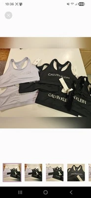 Lot of 8 Calvin Klein Womens Sports Bras NWT size L - Image 1 of 4