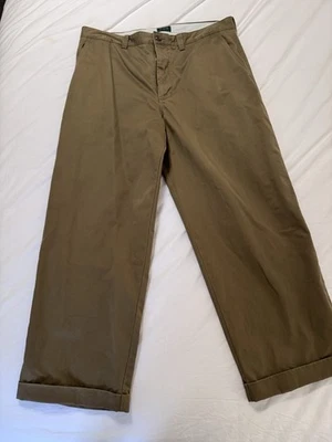 Chino J Crew Hombre Algodón Ajuste Gigante Oliva Talla 36 Foto 1 de 4