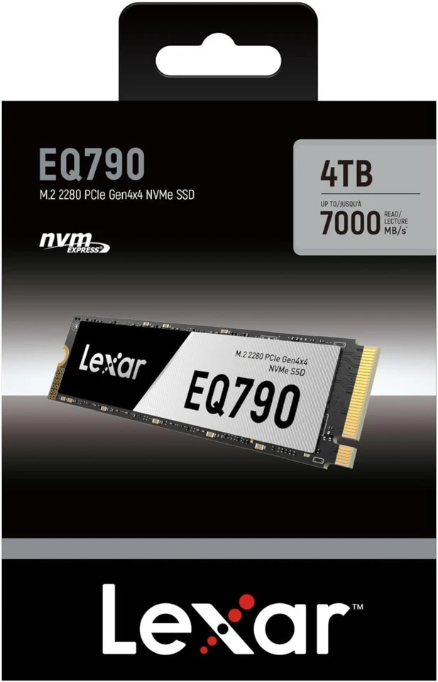 Lexar EQ790 4TB 7000 MB/s  M.2 2280  PCIe Gen4×4 NVMe – LEQ790X004T-RNNNG - Image 1 of 4