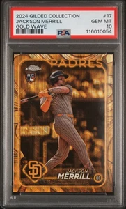 Colección dorada Topps #17 Jackson Merrill Gold Wave RC/75 PSA 10 2024 - Imagen 1 de 2