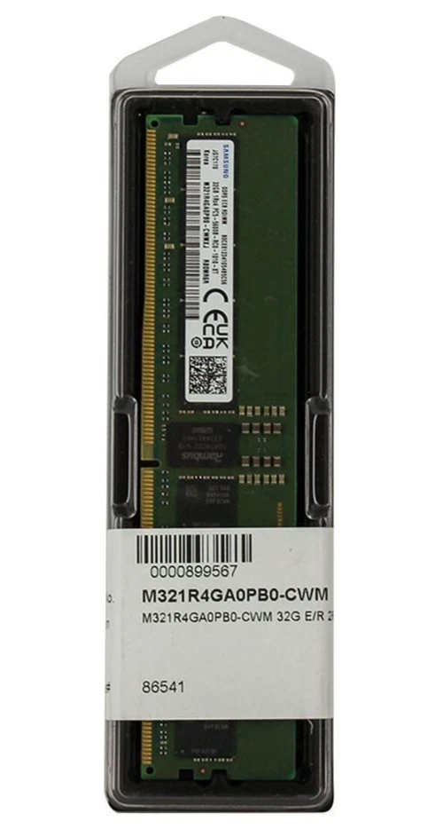 Samsung 32GB DDR5 5600MHz EC8 2Rx4 RDIMM PC5-44800 Memory RAM M321R8GA0PB0-CWM - Image 1 of 1