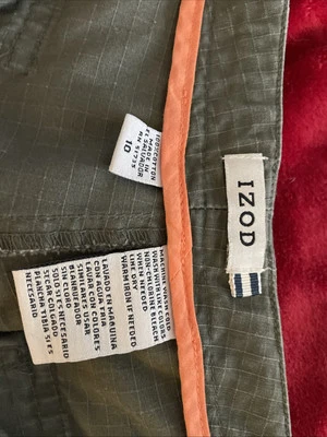 Pantalón cargo mujer Izod verde militar talla 10 Foto 1 de 2
