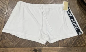 Michael Kors Women Terri Cloth White Shorts L NWT  - Picture 1 of 7
