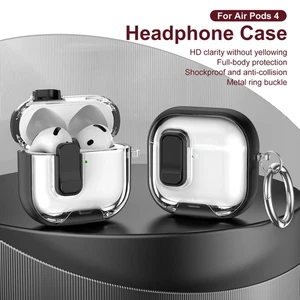 Protective Keychain Case For AirPods 4/Pro 3rd / 2nd /1st Gen Shockproof Cover - Picture 1 of 35