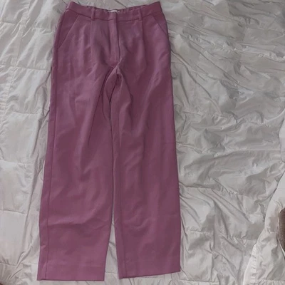 Pantalones rectos para mujer Abercrombie & Fitch rosa talla 30 Foto 1 de 4