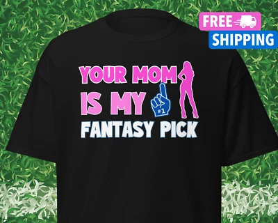 NUOVA maglietta Fantasy Draft Day maglietta divertente fantacalcio maglietta scherzo tua mamma  - Immagine 1 di 4