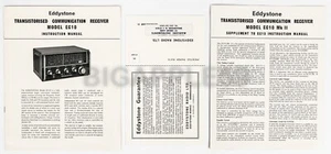 Manual de instrucciones para el receptor de comunicaciones Eddystone Radio/Marconi EC10 - Imagen 1 de 2
