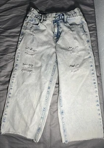 Wonder Nation Girls Wide Leg Elastic Waist Denim Jeans Size XXL(18) - NWT - Picture 1 of 3