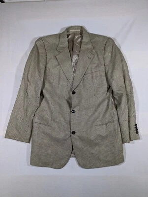 Chaqueta Hugo Boss Para Hombre 44L Blazer Un Pecho Abrigo Deportivo Seda Lana Cuadros Beig Foto 1 de 4