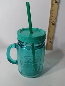 Aladdin Mason Jar Insulated Tumbler Travel Mug W/Straw & Lid 16oz Clean - Picture 1 of 2