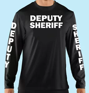 Black Long Sleeve T Shirt, Deputy Sheriff, Professional, Business,Cotton, Unisex - Picture 1 of 5