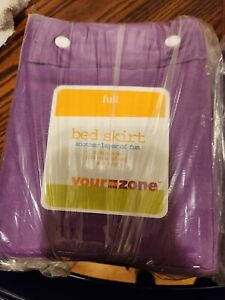 3 New Purple Full Size Your Zone Bed Skirts