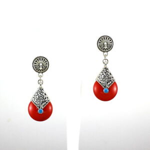 Earrings Natural Red Quartz Red Quartz Gemstone Handmade Fashion Jewelry