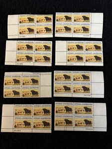 US Scott 1504 1974 8 Cent Rural America Cattle Ranch Plate Of Four X 8 MNH - Picture 1 of 1