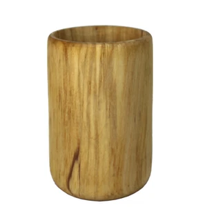 Wooden Mug 0.3L Cup Large Pen Holder - Container Wooden for Office School Kitchen - Picture 1 of 5
