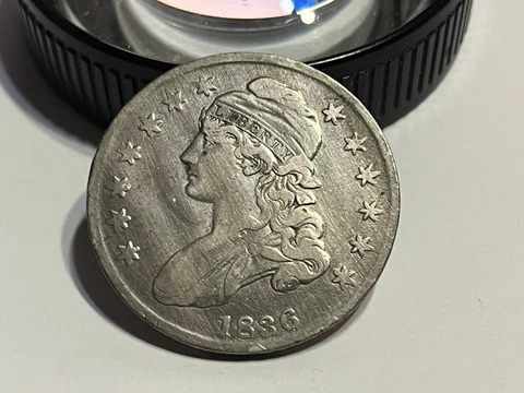 1836 CAPPED BUST SILVER HALF DOLLAR Cover