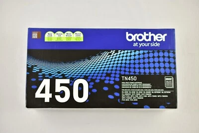Brother TN450 High Yield  Black Toner Cartridge Genuine NO RETAIL BOX - Image 1 of 4