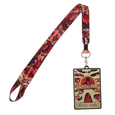 Rick and Morty Anatomy Park Lanyard ID Badge Holder Keychain Deluxe Cosplay  - Image 1 of 4