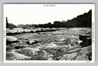 New Harmony IN, Wabash River, Dam, Indiana Vintage Postcard