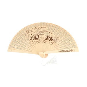 Folding Hand Held Fan Chinese Classic Bamboo Fan Folding Fans Carved Wooden - Picture 1 of 20