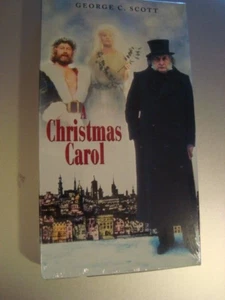 A Christmas Carol VHS VCR Tape 1984 George C. Scott Ebenezer Scrooge New Sealed - Foto 1 di 2