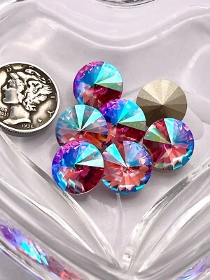 Rose Illumine F (12mm) Swarovski 1122 Rivoli Stones - Image 1 of 4