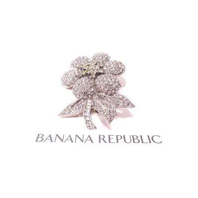Broche prendedor para mujer Banana Republic flor cristal pavé nuevo con etiquetas 48 Foto 1 de 4