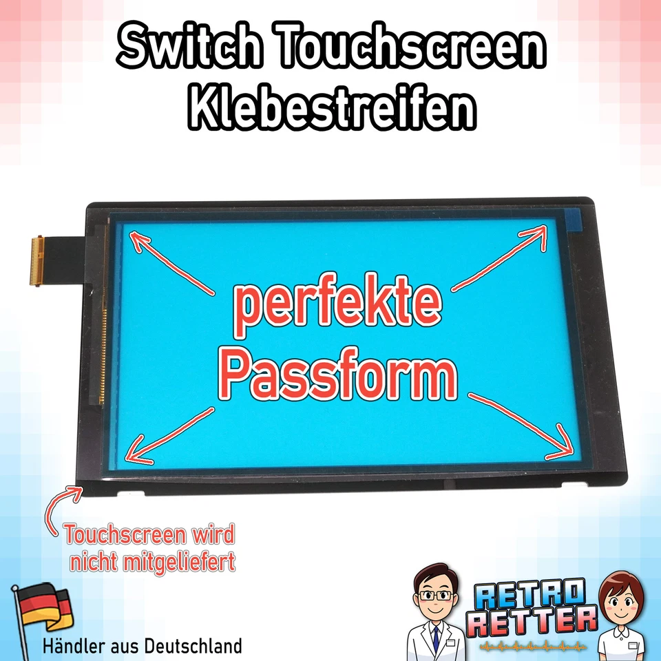 RETRORESCUE Klebestreifen Switch V1 V2 LCD Touchscreen Digitizer Nintendo Touchpad Display