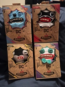 ZURU DC X FUGGLER SET OF 4 THE JOKER, BATMAN, HARLEY QUINN, SUPERMAN BRAND NEW - Picture 1 of 2