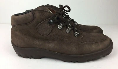 Bally 'St. Germain' Shoes Women's 6.5 M Ankle Bootie Brown Suede Leather Hike - Image 1 of 4