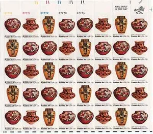 USPS Scott #1709a (1706-09) Pueblo Art 13¢ Sheet of 40 Stamps - NEW - Picture 1 of 1