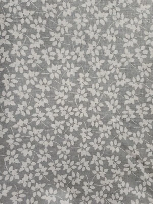 Tela de algodón Jo-anns 3 yardas x 108" extra ancha ACOLCHADO RESPALDO hojas tonos grises Foto 1 de 3