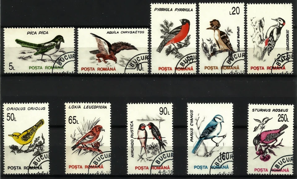 RUMANÍA, PÁJAROS AÑO 1993, HERMOSOS SELLOS, CANCELADOS A PEDIDO, JUEGO COMPLETO Foto 1 de 1