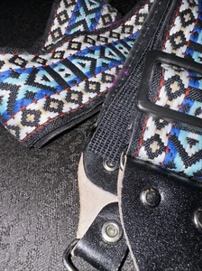 Vintage gewebter Kameragurt Hippie mehrfarbig verstellbar 42" DSLR spiegellos - Bild 1 von 9