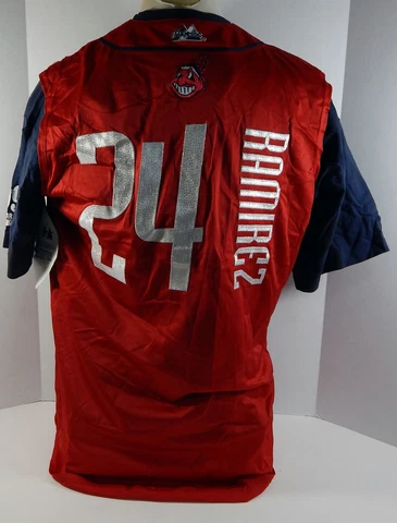 99 American All Star Game Manny Ramirez #24 Authentic Red Jersey Majestic NWT XL Cover