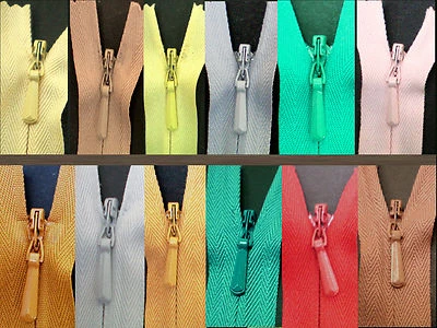 Zip YKK 9" 23cm Concealed Invisible Closed Zipper Various Colours Available - Image 1 of 4