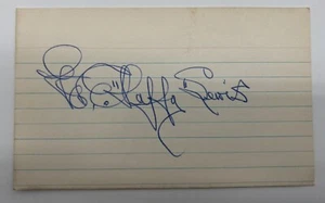 GEORGE "DUFFY" LEWIS, 1912- 15-16 Boston RED SOX W.S. Champs SIGNED Index Card⚾️ - Imagen 1 de 2