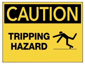 Caution Tripping Hazard Safety Sign Sticker Decal Label D7305 - Picture 1 of 1