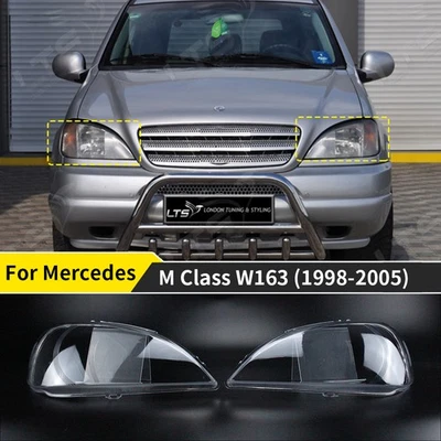 Headlight Lampsahde Lens Cover Left+Right For 1998-2005 Mercedes-benz W163 ML Foto 1 de 4