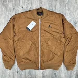 Jordan Bomber Jacket Size Small Mens Brown Renegade Essentials Full Zip $250 - Picture 1 of 21