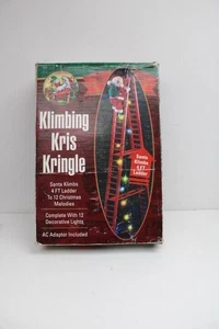 Klimbing Ladder Kris Kringle Santa Climbing Christmas Melodies Holidays - Picture 1 of 12